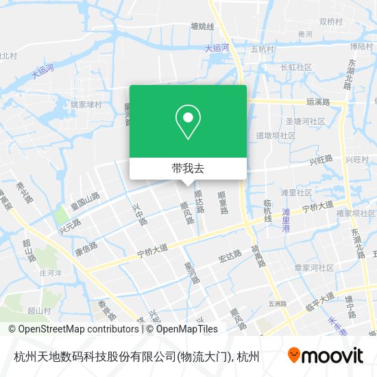 杭州天地数码科技股份有限公司(物流大门)地图