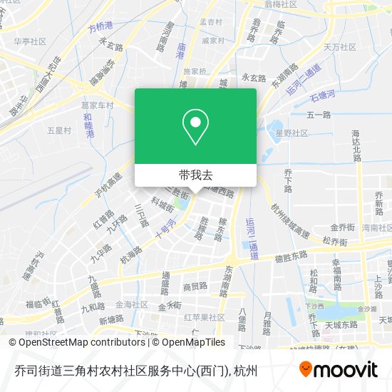 乔司街道三角村农村社区服务中心(西门)地图