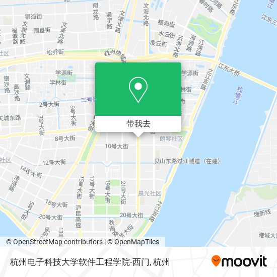 杭州电子科技大学软件工程学院-西门地图