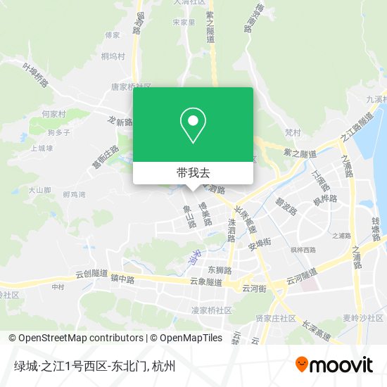 绿城·之江1号西区-东北门地图