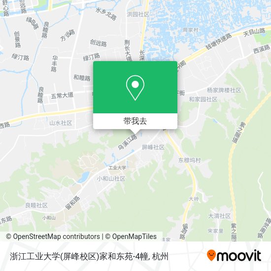 浙江工业大学(屏峰校区)家和东苑-4幢地图