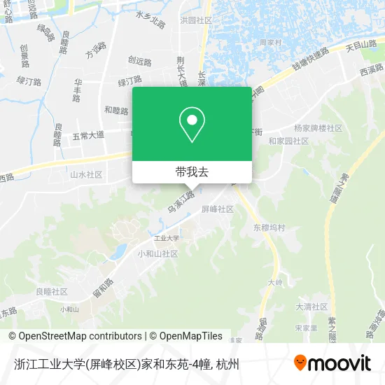 浙江工业大学(屏峰校区)家和东苑-4幢地图