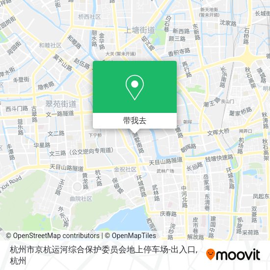 杭州市京杭运河综合保护委员会地上停车场-出入口地图