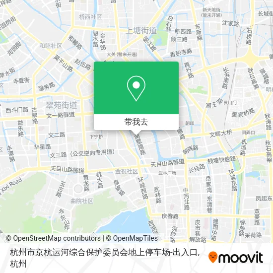 杭州市京杭运河综合保护委员会地上停车场-出入口地图