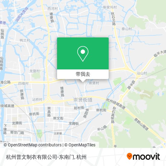 杭州普文制衣有限公司-东南门地图