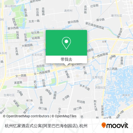 杭州忆家酒店式公寓(阿里巴巴海创园店)地图