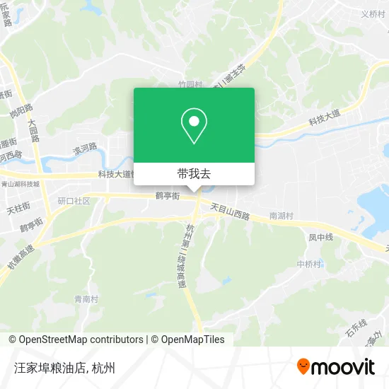 汪家埠粮油店地图