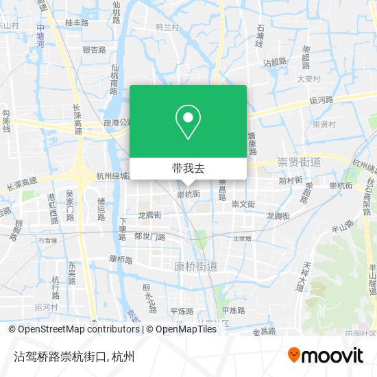 沾驾桥路崇杭街口地图