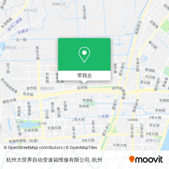 杭州大世界自动变速箱维修有限公司地图