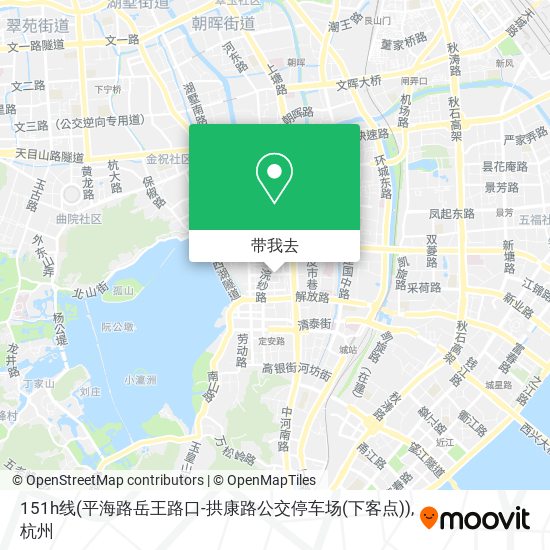 151h线(平海路岳王路口-拱康路公交停车场(下客点))地图