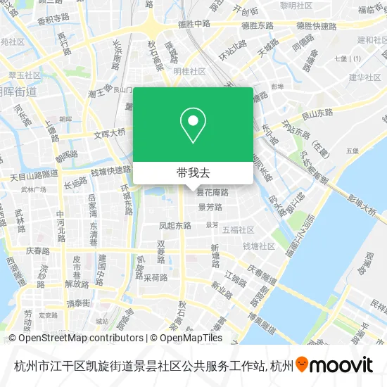 杭州市江干区凯旋街道景昙社区公共服务工作站地图