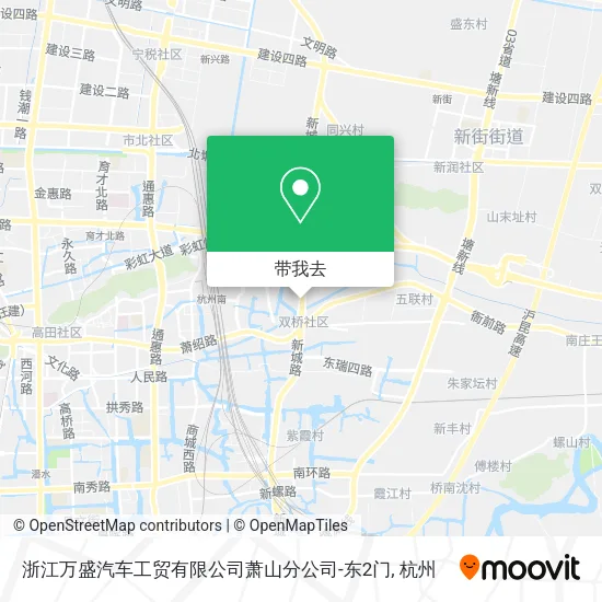 浙江万盛汽车工贸有限公司萧山分公司-东2门地图