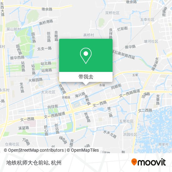 地铁杭师大仓前站地图