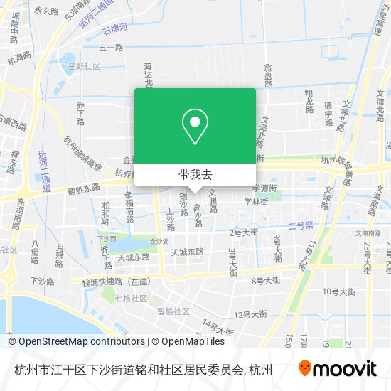 杭州市江干区下沙街道铭和社区居民委员会地图