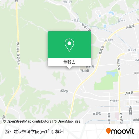 浙江建设技师学院(南1门)地图
