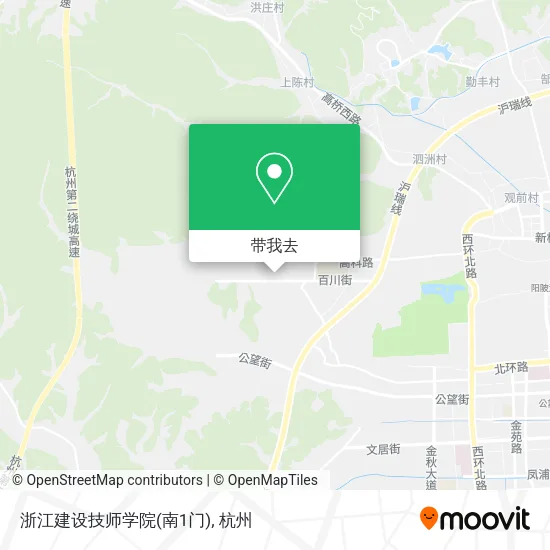 浙江建设技师学院(南1门)地图