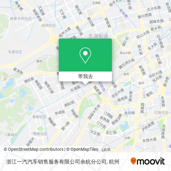 浙江一汽汽车销售服务有限公司余杭分公司地图