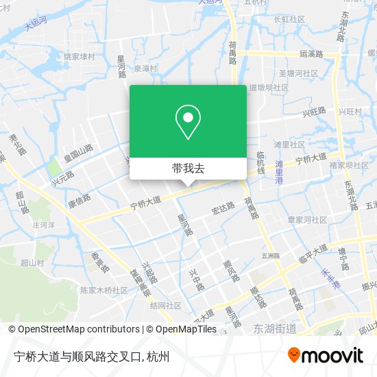 宁桥大道与顺风路交叉口地图