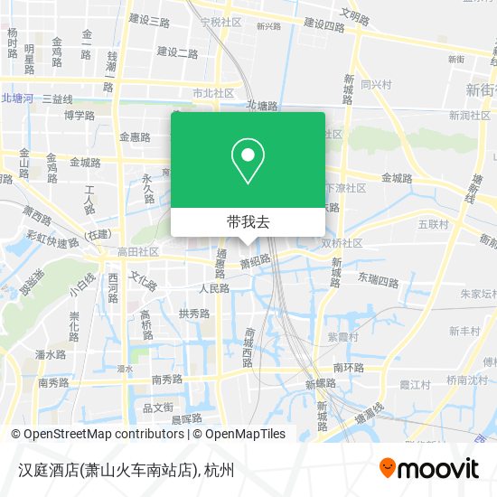 汉庭酒店(萧山火车南站店)地图