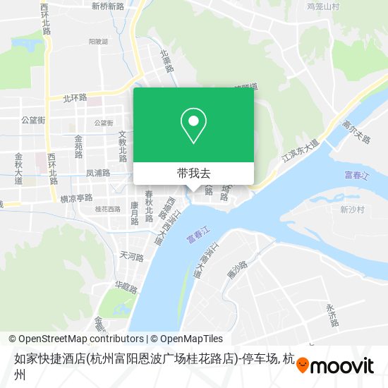 如家快捷酒店(杭州富阳恩波广场桂花路店)-停车场地图