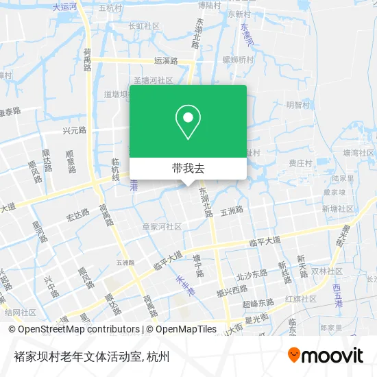褚家坝村老年文体活动室地图