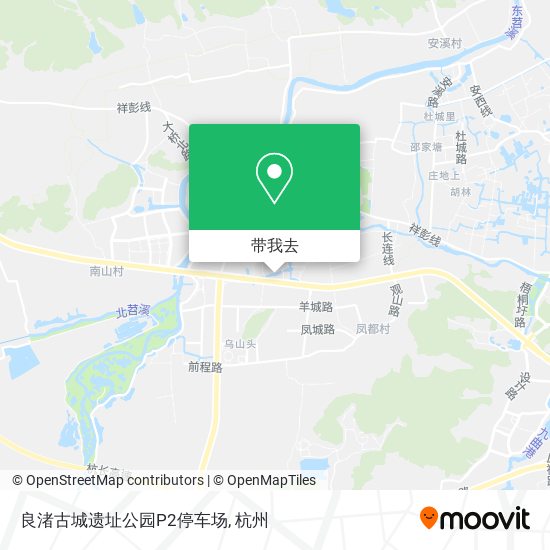 良渚古城遗址公园P2停车场地图