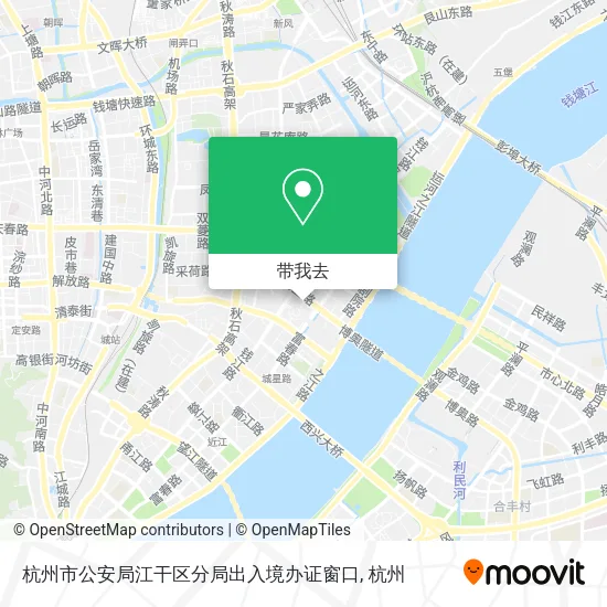杭州市公安局江干区分局出入境办证窗口地图