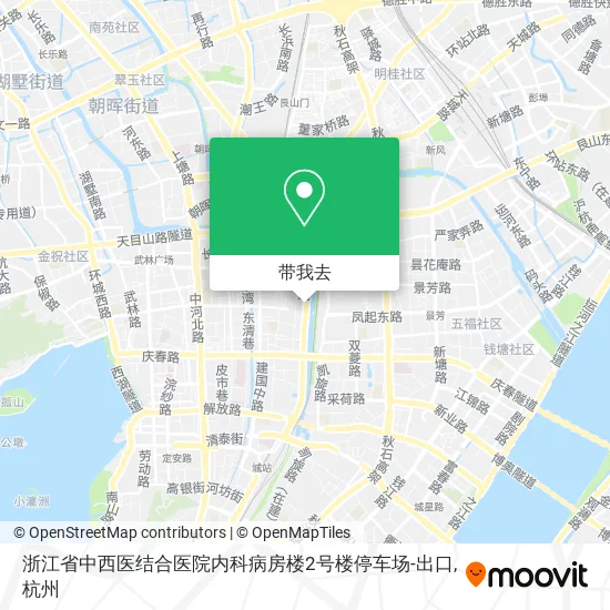 浙江省中西医结合医院内科病房楼2号楼停车场-出口地图