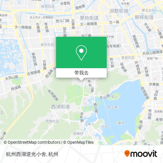杭州西湖逆光小舍地图