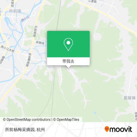 所前杨梅采摘园地图
