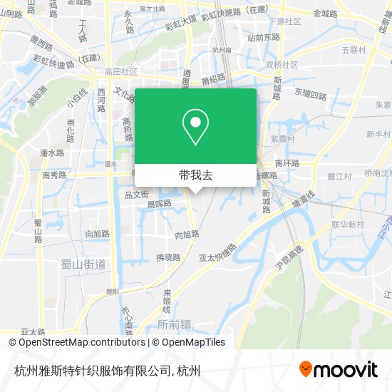 杭州雅斯特针织服饰有限公司地图