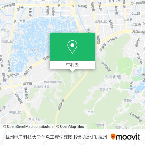 杭州电子科技大学信息工程学院图书馆-东北门地图