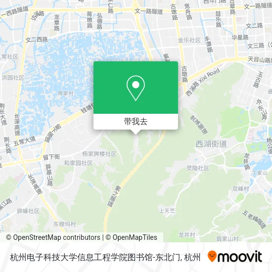 杭州电子科技大学信息工程学院图书馆-东北门地图
