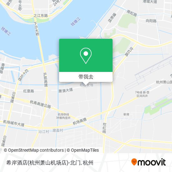 希岸酒店(杭州萧山机场店)-北门地图