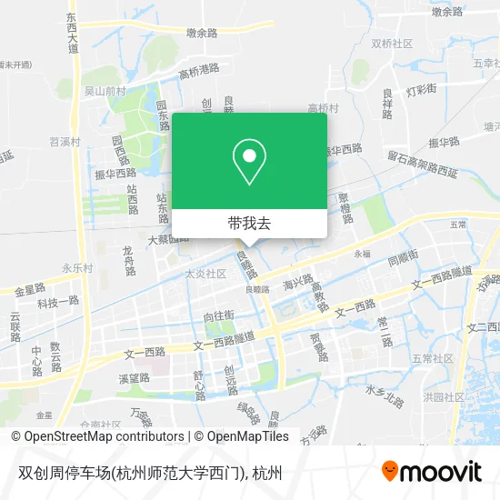 双创周停车场(杭州师范大学西门)地图