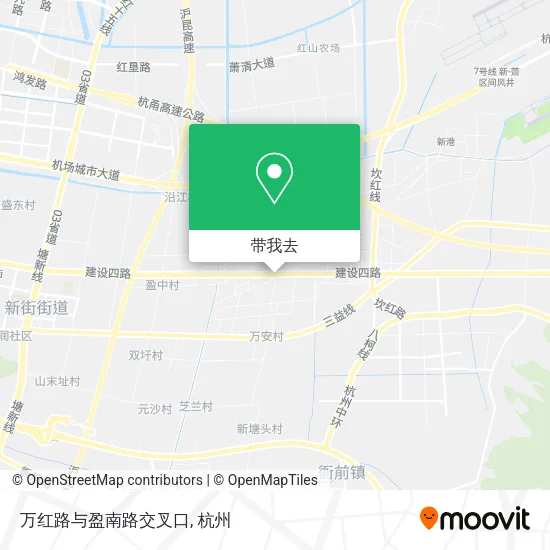 万红路与盈南路交叉口地图