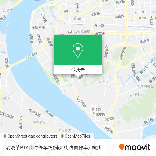 动漫节P14临时停车场(浦炬街路面停车)地图