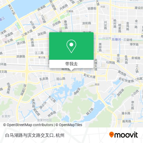 白马湖路与滨文路交叉口地图