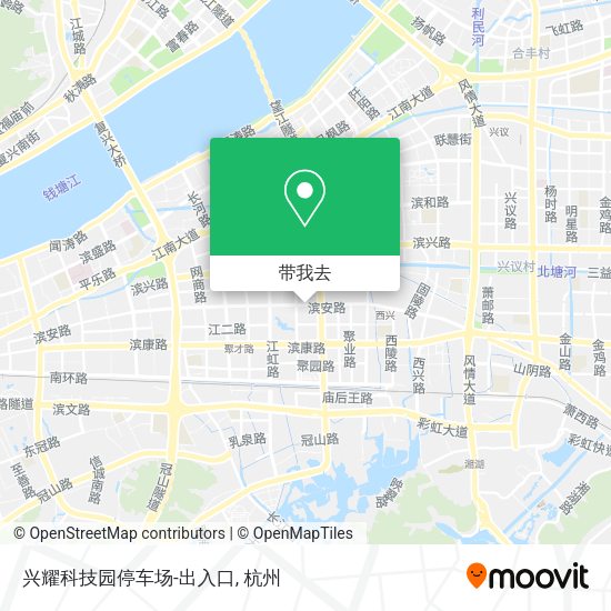 兴耀科技园停车场-出入口地图