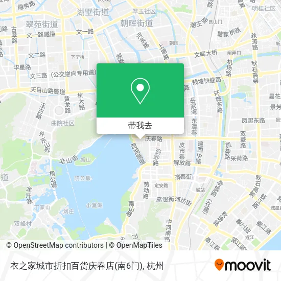 衣之家城市折扣百货庆春店(南6门)地图