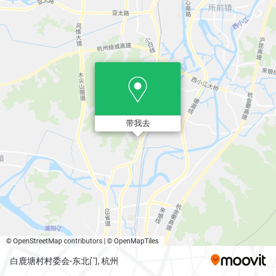 白鹿塘村村委会-东北门地图