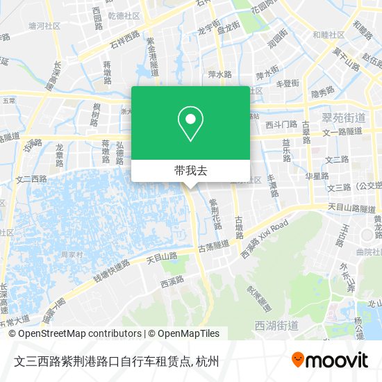文三西路紫荆港路口自行车租赁点地图