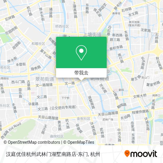 汉庭优佳杭州武林门湖墅南路店-东门地图