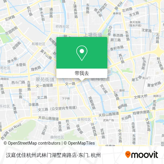 汉庭优佳杭州武林门湖墅南路店-东门地图