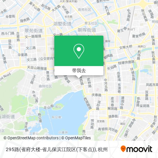 295路(省府大楼-省儿保滨江院区(下客点))地图
