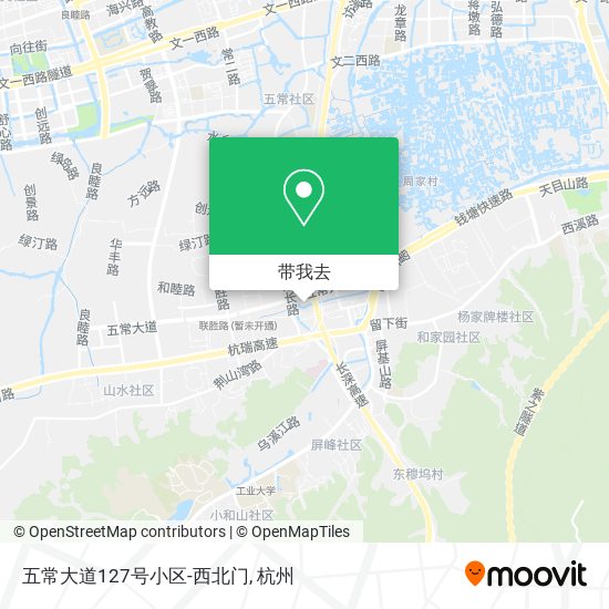 五常大道127号小区-西北门地图