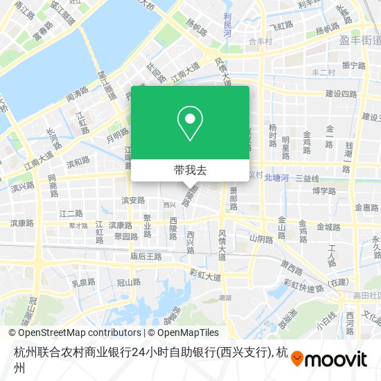 杭州联合农村商业银行24小时自助银行(西兴支行)地图