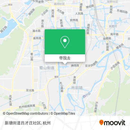 新塘街道吕才庄社区地图