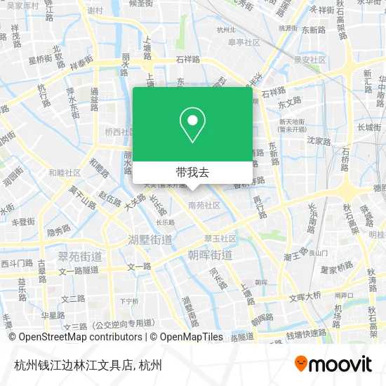 杭州钱江边林江文具店地图