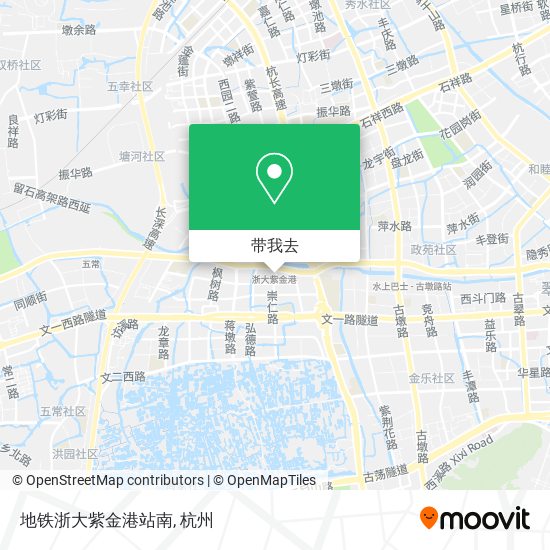 地铁浙大紫金港站南地图